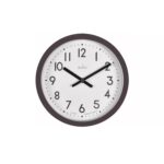 Acctim Elstow Black Retro Wall Clock – 20cm Analogue Quartz Design