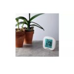 Precision White Radio Controlled Digital Alarm Clock – Temperature, Calendar & Snooze - Image 2