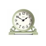 Jones Clocks Islington Sage Green Mantel Clock – 18cm Analogue Quartz